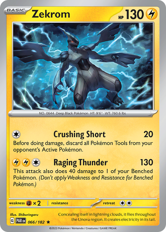 Zekrom (Paradox Rift SET) (Pokémon) (Basic) (Lightning) (HP: 130) (Rare) (PKM Paradox Rift SET-230)