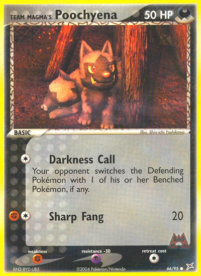 Team Magma's Poochyena - Team Magma vs Team Aqua SET-66