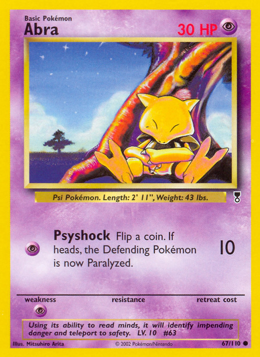 Abra (Legendary Collection SET) (Pokémon) (Basic) (Psychic) (HP: 30) (Common) (PKM Legendary Collection SET-75)