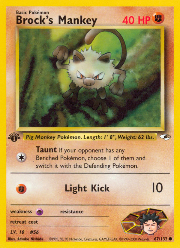 Brock's Mankey - Gym Heroes SET-67