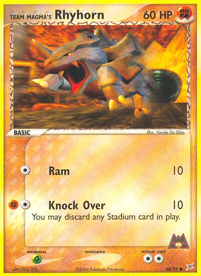 Team Magma's Rhyhorn - Team Magma vs Team Aqua SET-68