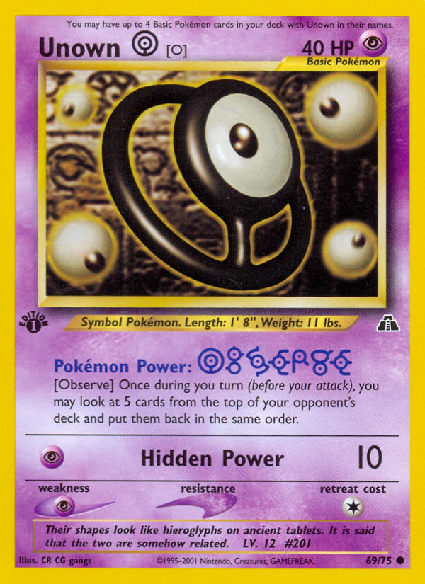 Unown [O] - Neo Discovery SET-69