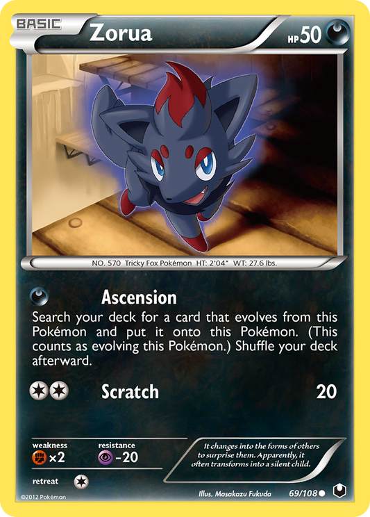 Zorua (Dark Explorers SET) (Pokémon) (Basic) (Darkness) (HP: 50) (Common) (PKM Dark Explorers SET-78)