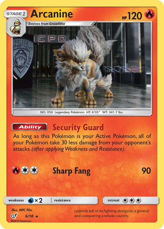 Arcanine (Detective Pikachu SET) (Pokémon) (Stage 1) (Fire) (HP: 120) (Rare) (PKM Detective Pikachu SET-15)