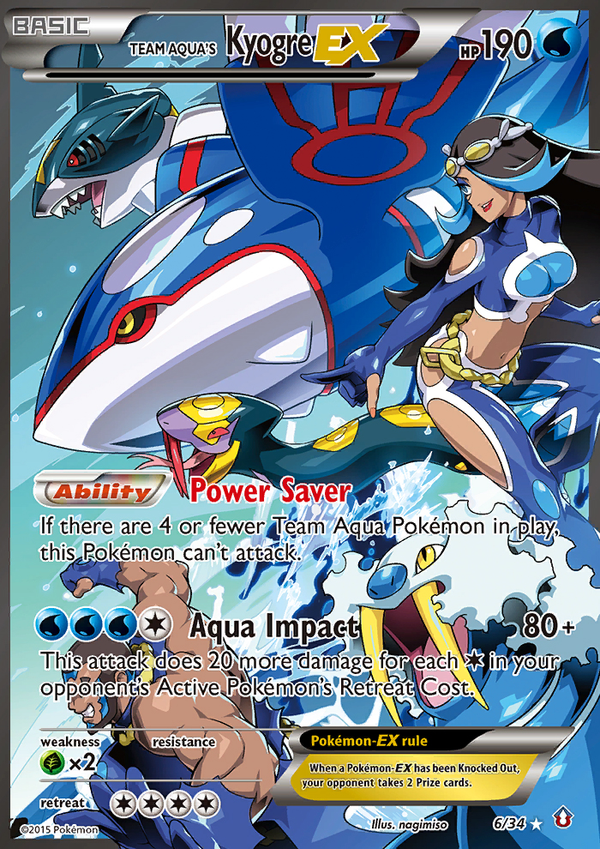 Team Aqua's Kyogre-EX - Double Crisis SET-6