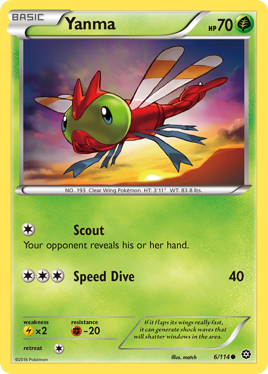 Yanma (Steam Siege SET) (Pokémon) (Basic) (Grass) (HP: 70) (Common) (PKM Steam Siege SET-73)