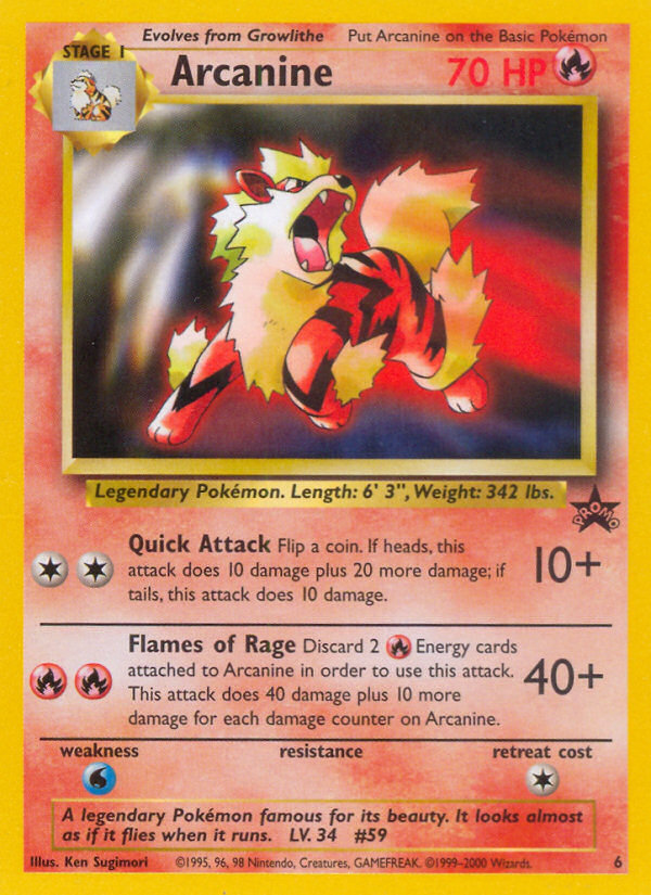 Arcanine - Wizards Black Star Promos SET-6