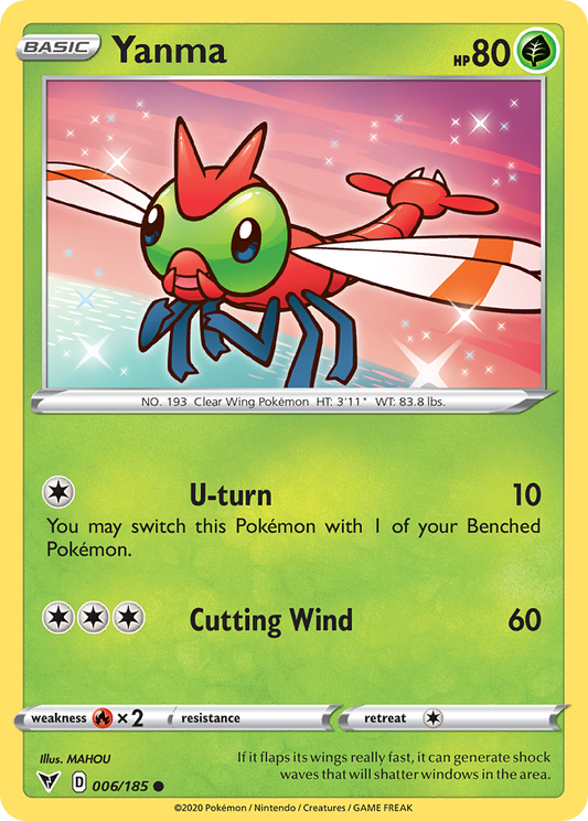 Yanma (Vivid Voltage SET) (Pokémon) (Basic) (Grass) (HP: 80) (Common) (PKM Vivid Voltage SET-160)