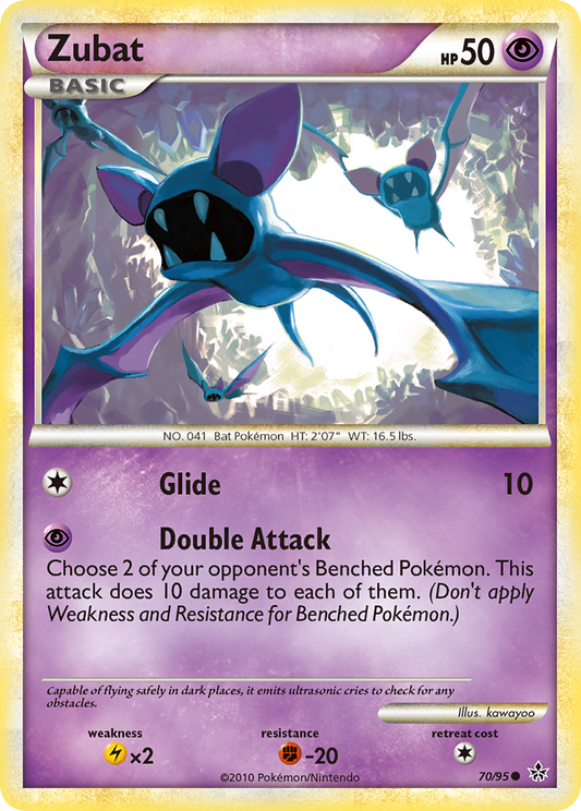 Zubat (HS Unleashed SET) (Pokémon) (Basic) (Psychic) (HP: 50) (Common) (PKM HS Unleashed SET-68)