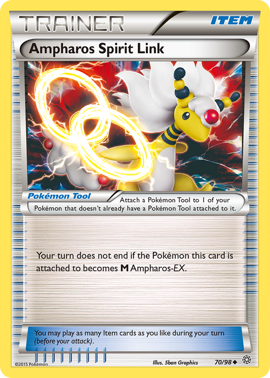 Ampharos Spirit Link (Ancient Origins SET) (Trainer) (Pokémon Tool) (Uncommon) (PKM Ancient Origins SET-69)