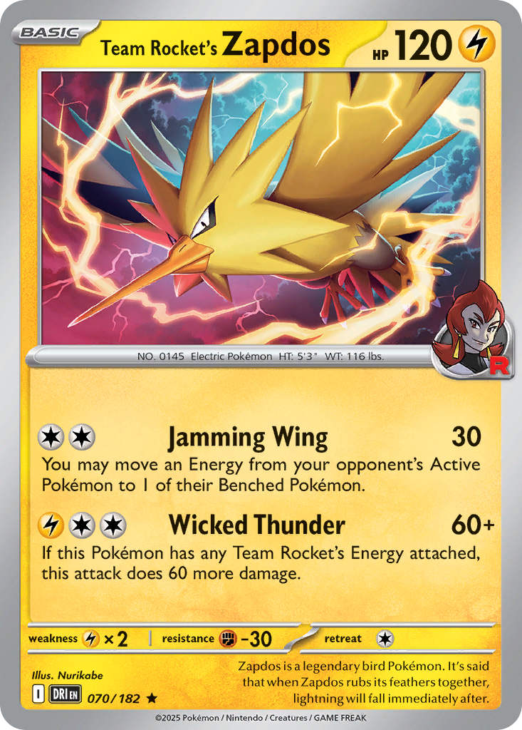Team Rocket's Zapdos - Destined Rivals SET-70