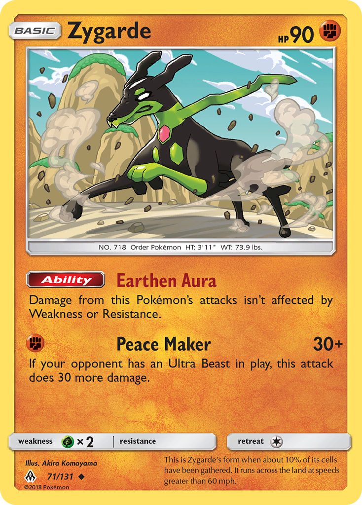 Zygarde (Forbidden Light SET) (Pokémon) (Basic) (Fighting) (HP: 90) (Uncommon) (PKM Forbidden Light SET-120)