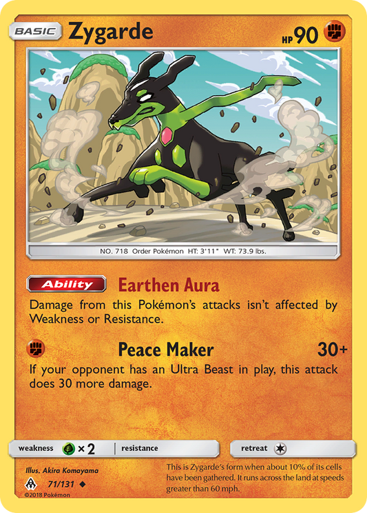 Zygarde (Forbidden Light SET) (Pokémon) (Basic) (Fighting) (HP: 90) (Uncommon) (PKM Forbidden Light SET-120)