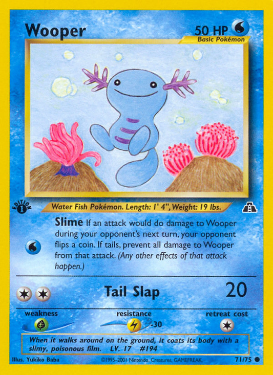 Wooper (Neo Discovery SET) (Pokémon) (Basic) (Water) (HP: 50) (Common) (PKM Neo Discovery SET-69)