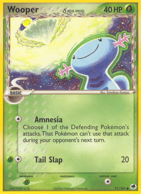 Wooper ? (Dragon Frontiers SET) (Pokémon) (Basic) (Grass) (HP: 40) (Common) (PKM Dragon Frontiers SET-71)