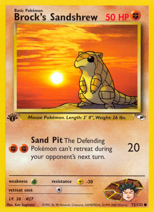 Brock's Sandshrew - Gym Heroes SET-72