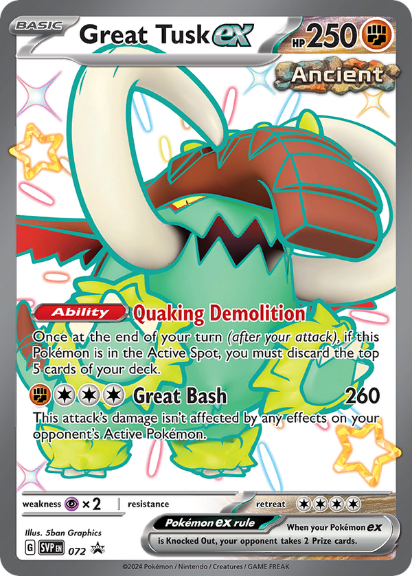 Great Tusk EX - Scarlet & Violet Black Star Promos SET-72