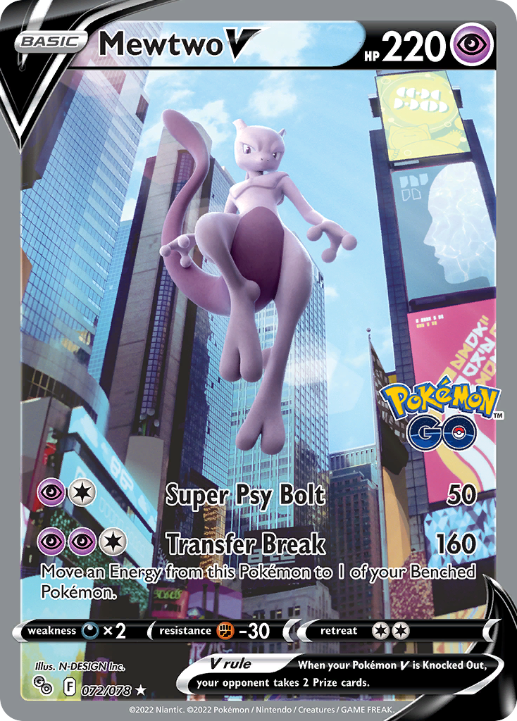 Mewtwo V - Pokemon GO SET-72