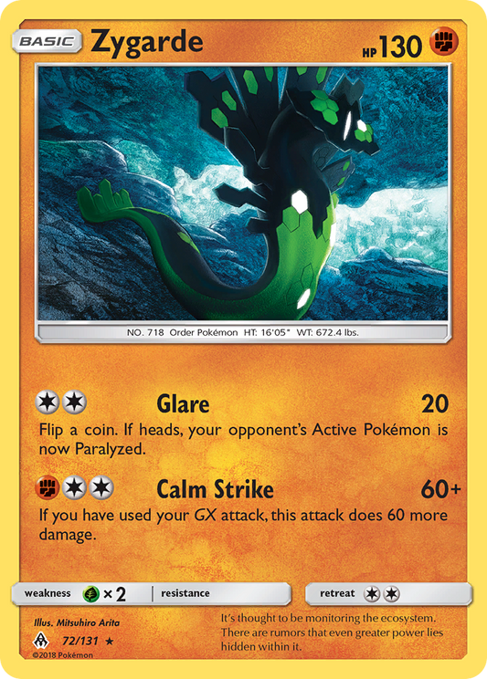Zygarde (Forbidden Light SET) (Pokémon) (Basic) (Fighting) (HP: 130) (Rare) (PKM Forbidden Light SET-121)