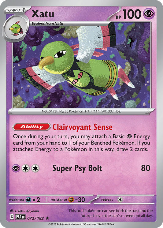 Xatu (Paradox Rift SET) (Pokémon) (Stage 1) (Psychic) (HP: 100) (Rare) (PKM Paradox Rift SET-237)