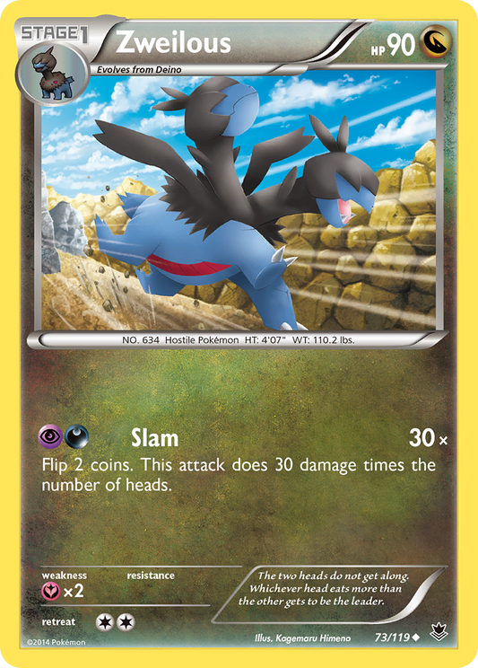 Zweilous (Phantom Forces SET) (Pokémon) (Stage 1) (Dragon) (HP: 90) (Uncommon) (PKM Phantom Forces SET-96)