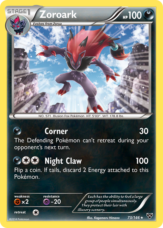 Zoroark (XY SET) (Pokémon) (Stage 1) (Darkness) (HP: 100) (Rare Holo) (PKM XY SET-118)