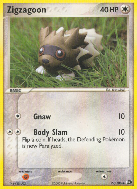 Zigzagoon (Emerald SET) (Pokémon) (Basic) (Colorless) (HP: 40) (Common) (PKM Emerald SET-80)
