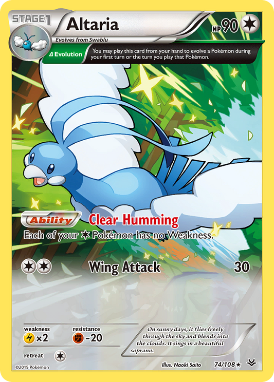Altaria (Roaring Skies SET) (Pokémon) (Stage 1) (Colorless) (HP: 90) (Rare) (PKM Roaring Skies SET-83)