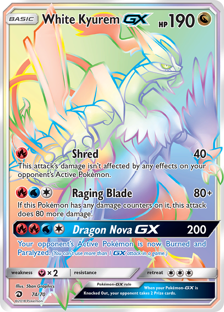 White Kyurem-GX - Dragon Majesty SET-74