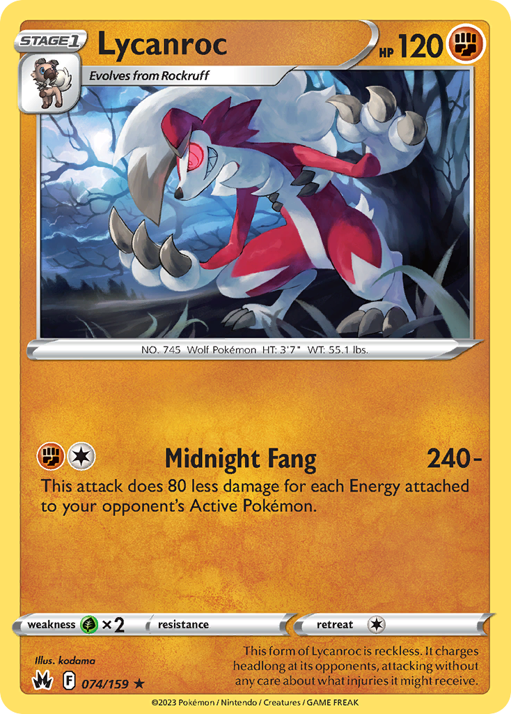 Lycanroc - Crown Zenith SET-74