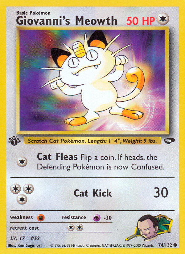 Giovanni's Meowth - Gym Challenge SET-74