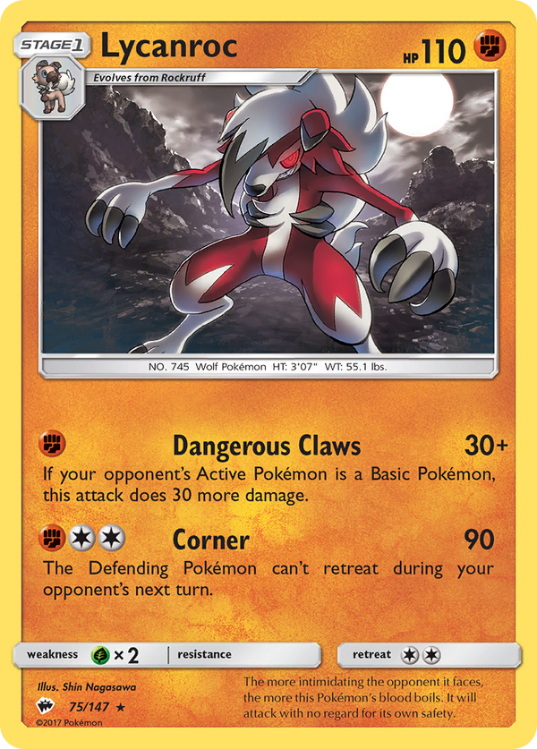 Lycanroc - Burning Shadows SET-75