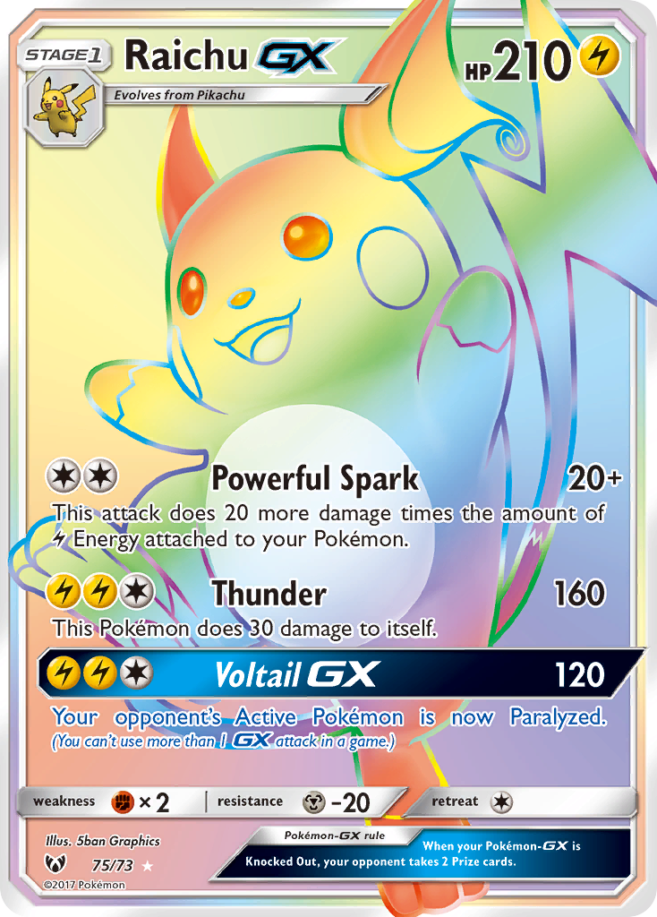 Raichu-GX - Shining Legends SET-75