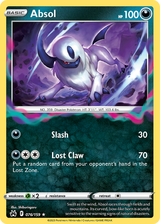 Absol (Crown Zenith SET) (Pokémon) (Basic) (Darkness) (HP: 100) (Rare Holo) (PKM Crown Zenith SET-135)