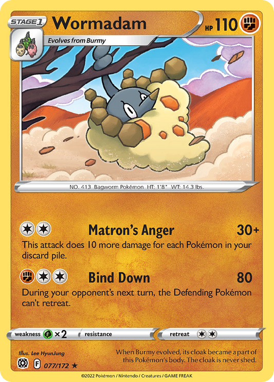 Wormadam (Brilliant Stars SET) (Pokémon) (Stage 1) (Fighting) (HP: 110) (Rare) (PKM Brilliant Stars SET-162)
