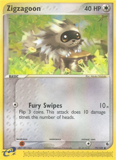 Zigzagoon (Ruby & Sapphire SET) (Pokémon) (Basic) (Colorless) (HP: 40) (Common) (PKM Ruby & Sapphire SET-87)