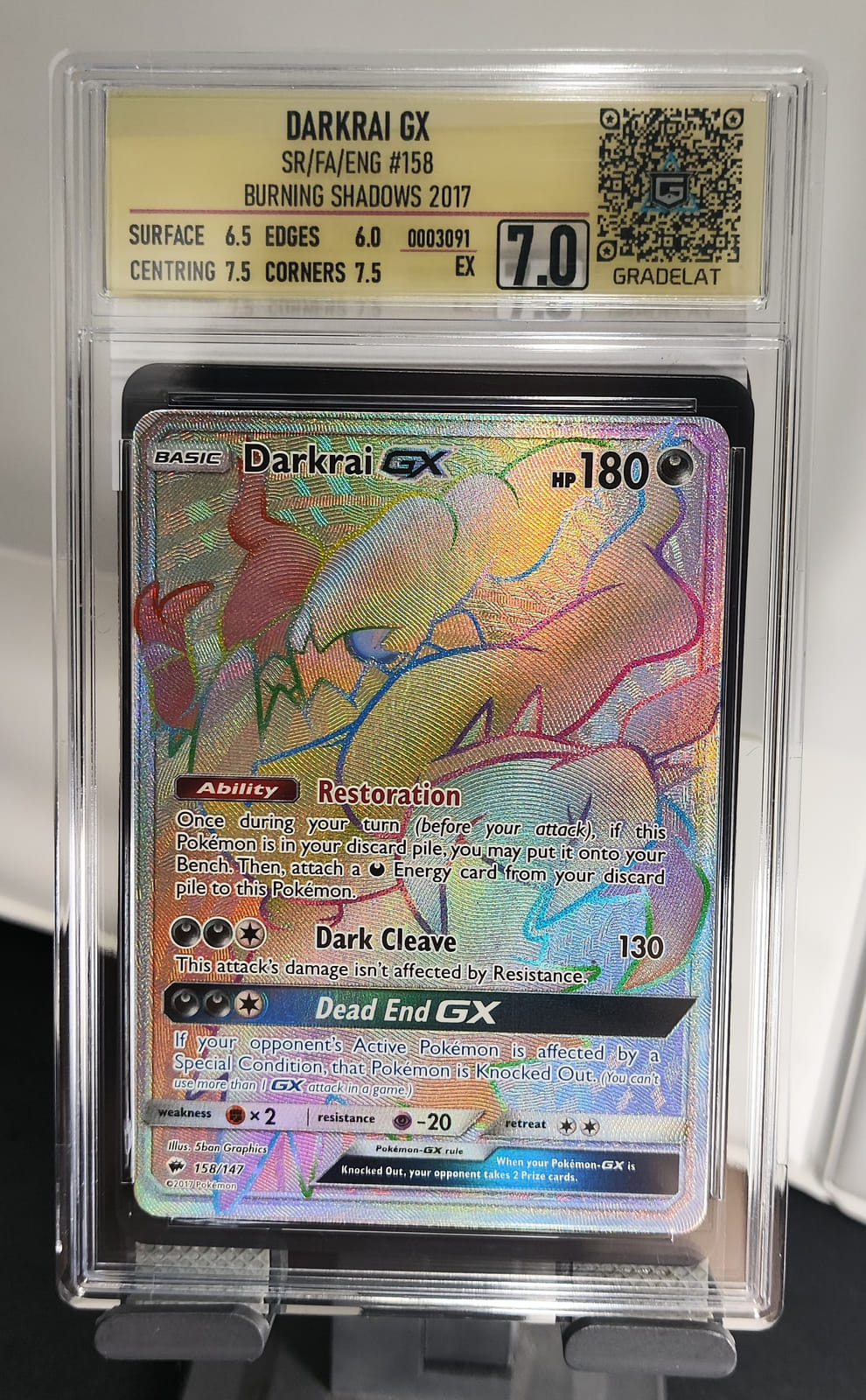 Darkrai-GX Burning Shadows SET-158 — imagen del vendedor