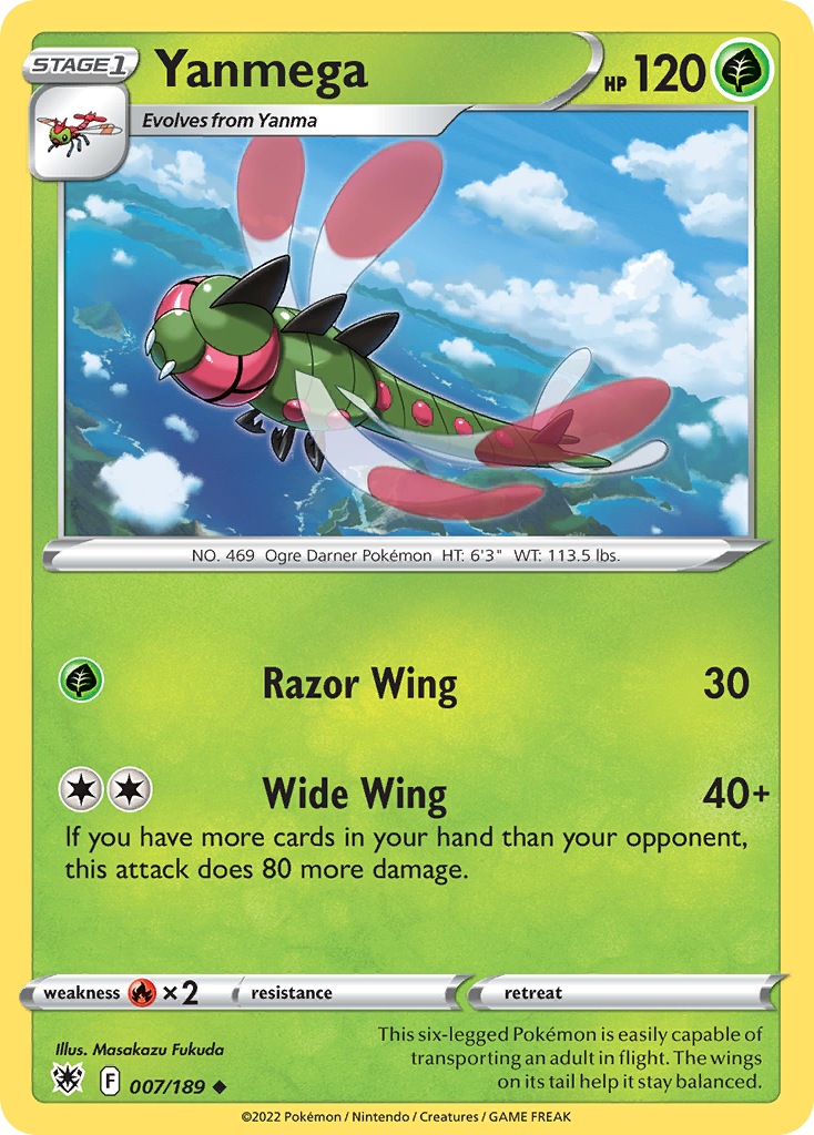 Yanmega (Astral Radiance SET) (Pokémon) (Stage 1) (Grass) (HP: 120) (Uncommon) (PKM Astral Radiance SET-184)