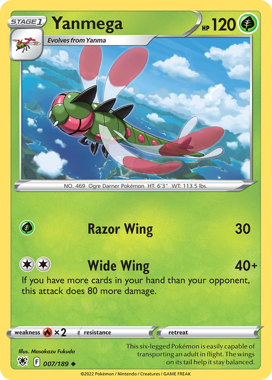 Yanmega (Astral Radiance SET) (Pokémon) (Stage 1) (Grass) (HP: 120) (Uncommon) (PKM Astral Radiance SET-184)