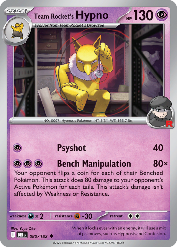 Team Rocket's Hypno - Destined Rivals SET-80