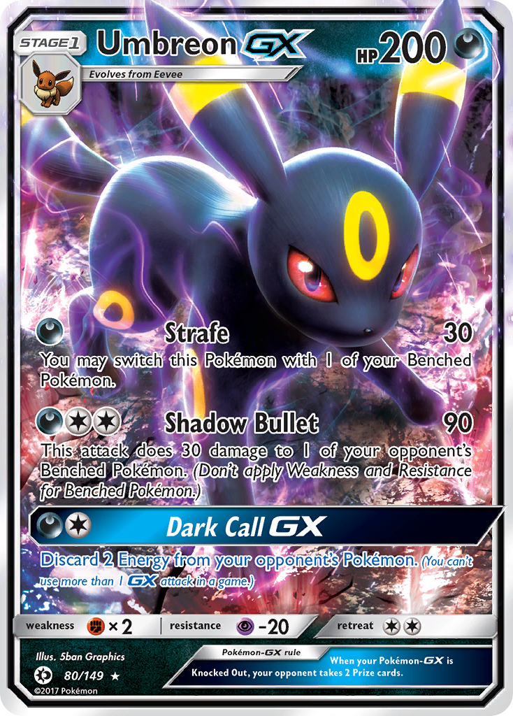 Umbreon-GX - Sun & Moon SET-80