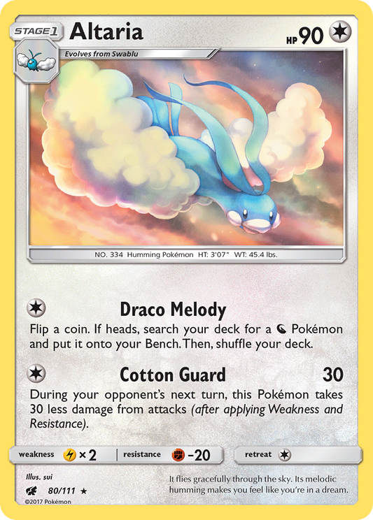 Altaria (Crimson Invasion SET) (Pokémon) (Stage 1) (Colorless) (HP: 90) (Rare) (PKM Crimson Invasion SET-105)