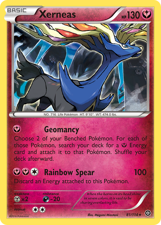 Xerneas (Steam Siege SET) (Pokémon) (Basic) (Fairy) (HP: 130) (Rare Holo) (PKM Steam Siege SET-97)