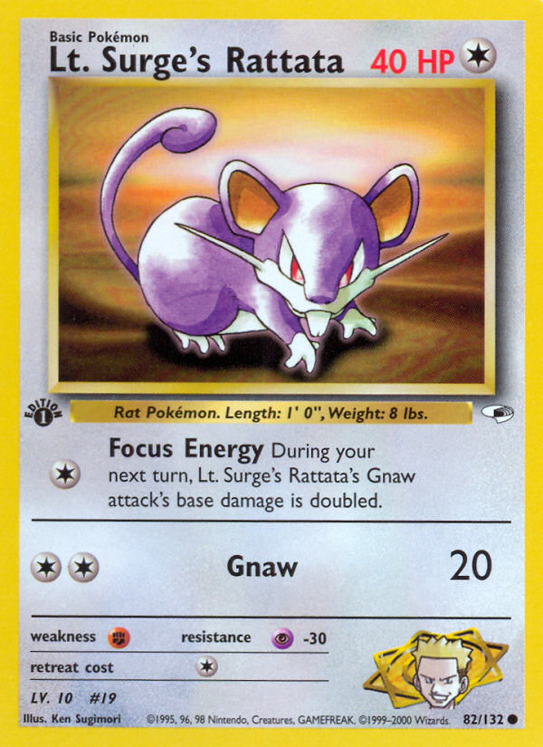 Lt. Surge's Rattata - Gym Heroes SET-82