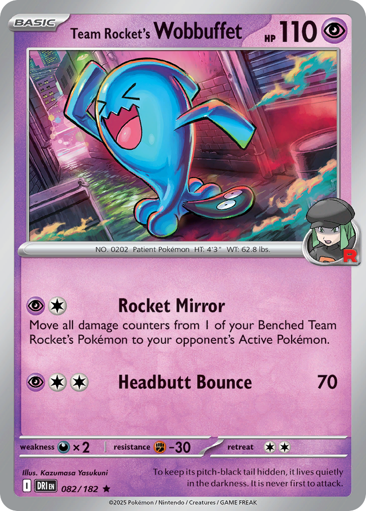 Team Rocket's Wobbuffet - Destined Rivals SET-82