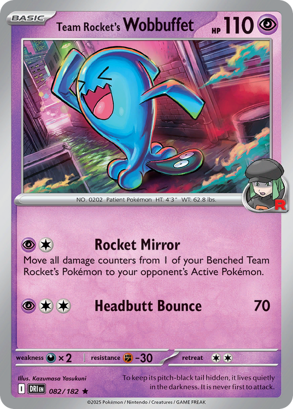 Team Rocket's Wobbuffet - Destined Rivals SET-82