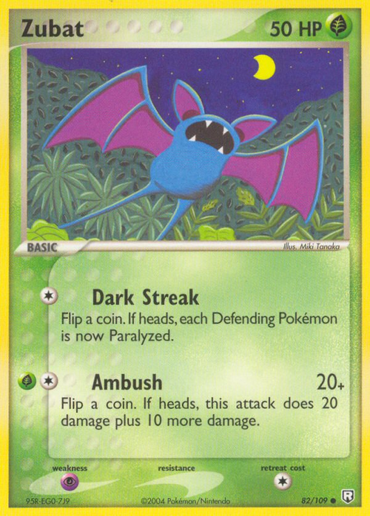 Zubat (Team Rocket Returns SET) (Pokémon) (Basic) (Grass) (HP: 50) (Common) (PKM Team Rocket Returns SET-93)