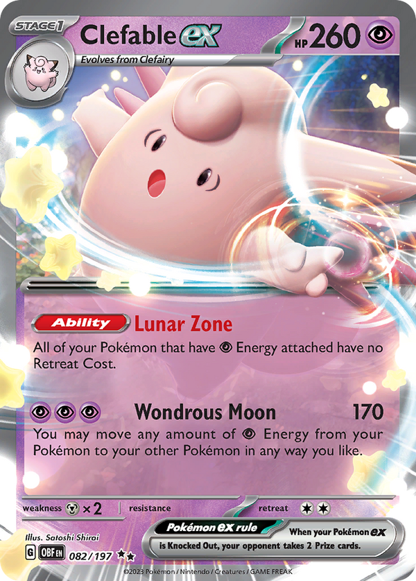 Clefable EX - Obsidian Flames SET-82