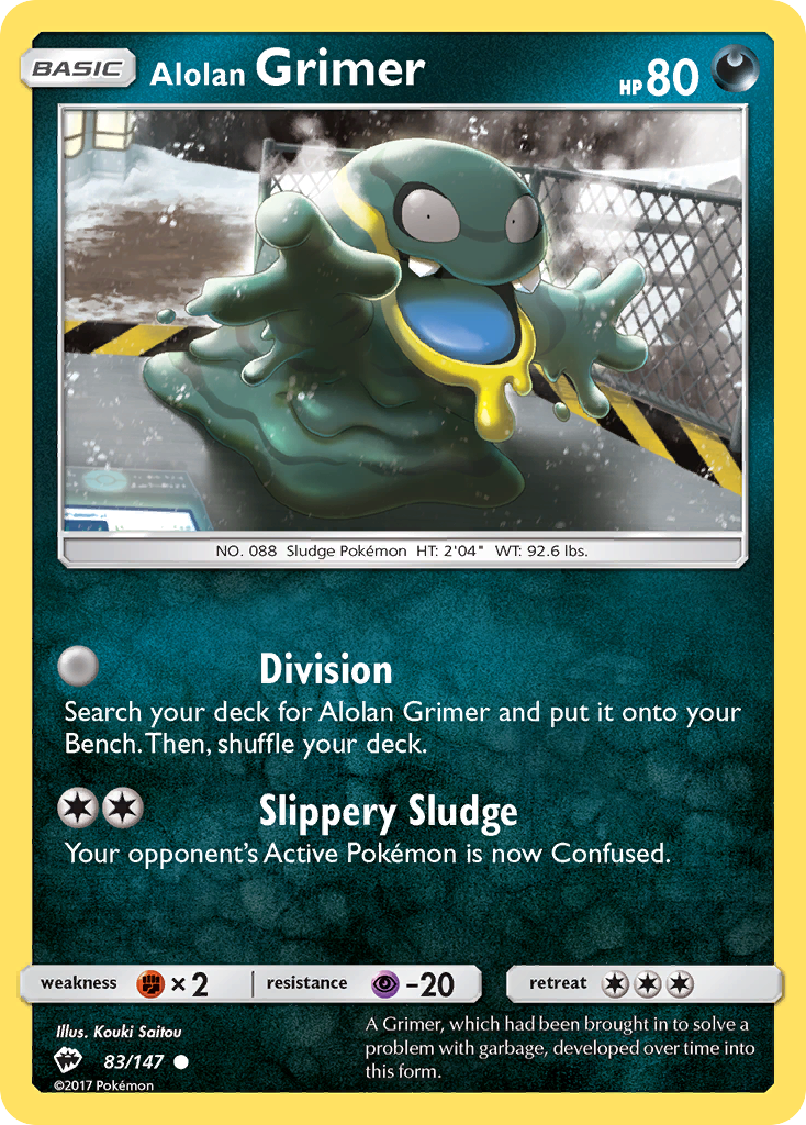 Alolan Grimer (Burning Shadows SET) (Pokémon) (Basic) (Darkness) (HP: 80) (Common) (PKM Burning Shadows SET-158)