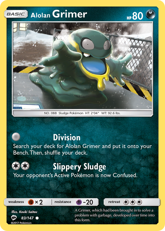 Alolan Grimer (Burning Shadows SET) (Pokémon) (Basic) (Darkness) (HP: 80) (Common) (PKM Burning Shadows SET-158)